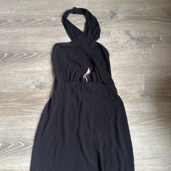NEW REFORMATION Carlie Midi Dress In Black 4 - Picture 3 of 13
